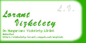lorant vizkelety business card
