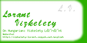 lorant vizkelety business card